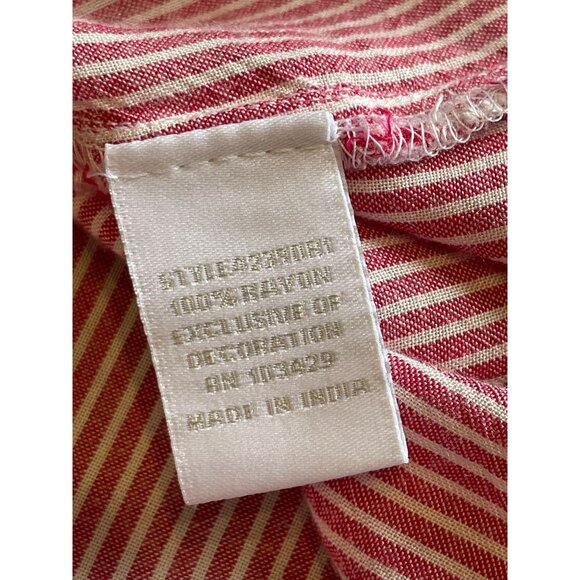 Ladies Medium embroidered striped tunic top boho festival cottage core - Picture 5 of 6